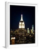 Top of the Empire State Building and One World Trade Center at Sunset, Manhattan, New York, US-Philippe Hugonnard-Framed Premium Photographic Print