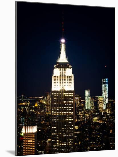 Top of the Empire State Building and One World Trade Center at Sunset, Manhattan, New York, US-Philippe Hugonnard-Mounted Premium Photographic Print