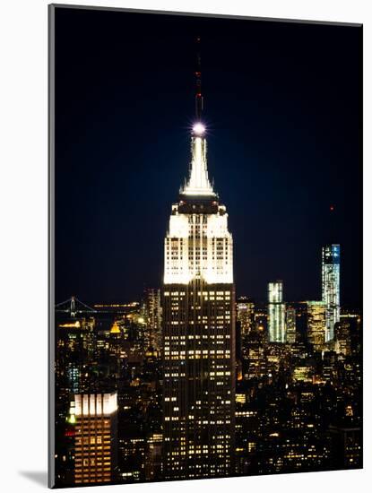 Top of the Empire State Building and One World Trade Center at Sunset, Manhattan, New York, US-Philippe Hugonnard-Mounted Photographic Print