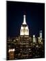 Top of the Empire State Building and One World Trade Center at Sunset, Manhattan, New York, US-Philippe Hugonnard-Mounted Photographic Print