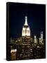 Top of the Empire State Building and One World Trade Center at Sunset, Manhattan, New York, US-Philippe Hugonnard-Framed Stretched Canvas