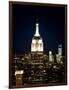 Top of the Empire State Building and One World Trade Center at Sunset, Manhattan, New York, US-Philippe Hugonnard-Framed Photographic Print