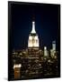 Top of the Empire State Building and One World Trade Center at Sunset, Manhattan, New York, US-Philippe Hugonnard-Framed Photographic Print