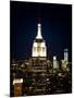 Top of the Empire State Building and One World Trade Center at Sunset, Manhattan, New York, US-Philippe Hugonnard-Mounted Photographic Print