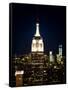 Top of the Empire State Building and One World Trade Center at Sunset, Manhattan, New York, US-Philippe Hugonnard-Framed Stretched Canvas