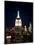 Top of the Empire State Building and One World Trade Center at Sunset, Manhattan, New York, US-Philippe Hugonnard-Stretched Canvas