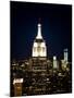 Top of the Empire State Building and One World Trade Center at Sunset, Manhattan, New York, US-Philippe Hugonnard-Mounted Photographic Print