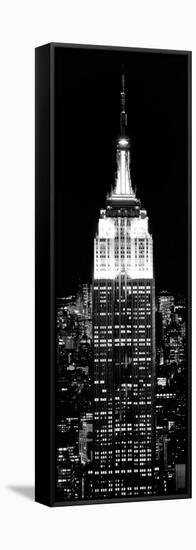 Top of the Empire State Building and One World Trade Center by Night, Manhattan, New York City-Philippe Hugonnard-Framed Stretched Canvas