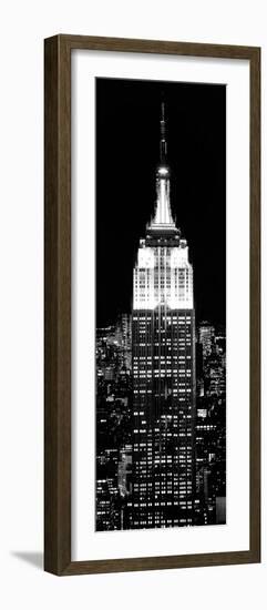 Top of the Empire State Building and One World Trade Center by Night, Manhattan, New York City-Philippe Hugonnard-Framed Photographic Print