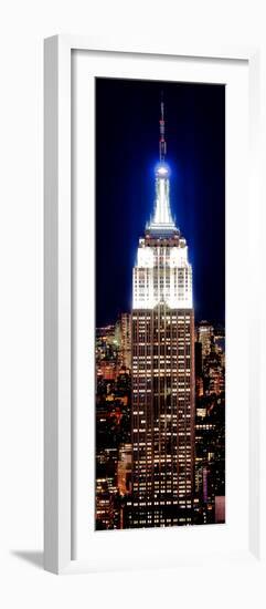 Top of the Empire State Building and One World Trade Center by Night, Manhattan, New York City-Philippe Hugonnard-Framed Photographic Print