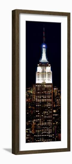 Top of the Empire State Building and One World Trade Center by Night, Manhattan, New York City-Philippe Hugonnard-Framed Photographic Print