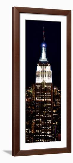 Top of the Empire State Building and One World Trade Center by Night, Manhattan, New York City-Philippe Hugonnard-Framed Photographic Print