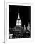 Top of the Empire State Building and One World Trade Center by Night, Manhattan, NYC-Philippe Hugonnard-Framed Photographic Print