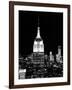 Top of the Empire State Building and One World Trade Center by Night, Manhattan, NYC-Philippe Hugonnard-Framed Photographic Print