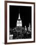 Top of the Empire State Building and One World Trade Center by Night, Manhattan, NYC-Philippe Hugonnard-Framed Photographic Print