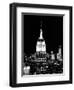 Top of the Empire State Building and One World Trade Center by Night, Manhattan, NYC-Philippe Hugonnard-Framed Photographic Print