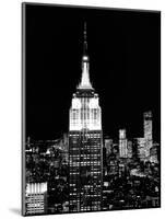 Top of the Empire State Building and One World Trade Center by Night, Manhattan, NYC-Philippe Hugonnard-Mounted Photographic Print