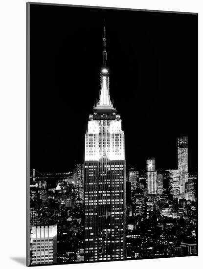 Top of the Empire State Building and One World Trade Center by Night, Manhattan, NYC-Philippe Hugonnard-Mounted Photographic Print