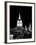 Top of the Empire State Building and One World Trade Center by Night, Manhattan, NYC-Philippe Hugonnard-Framed Premium Photographic Print