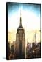 Top of the Empire State Building at Sunset II-Philippe Hugonnard-Framed Stretched Canvas