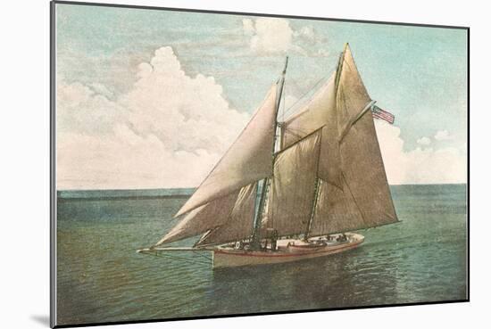 Top-Sail Schooner-null-Mounted Art Print