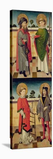 Top: St. Jacob as a Pilgrim and St. Matthew Holding a Book and a Sword-Master of the Luneburg Footwashers-Stretched Canvas