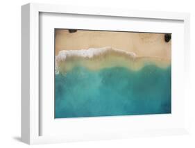 Top View Aerial Photo from Flying Drone of an Amazing Seascape with Paradise Beach and Sea with Tur-GaudiLab-Framed Photographic Print