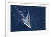 Top View of a Sailboat in the Peaceful Blue Ocean-Nosnibor137-Framed Photographic Print