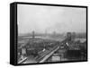 Top View of Brooklyn and Manhattan Bridges-null-Framed Stretched Canvas