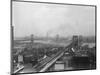 Top View of Brooklyn and Manhattan Bridges-null-Mounted Photographic Print