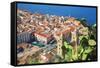 Top view of Cefalu, Cefalu, Sicily, Italy, Europe-Marco Simoni-Framed Stretched Canvas