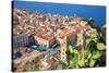 Top view of Cefalu, Cefalu, Sicily, Italy, Europe-Marco Simoni-Stretched Canvas