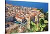 Top view of Cefalu, Cefalu, Sicily, Italy, Europe-Marco Simoni-Stretched Canvas