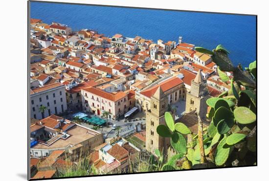 Top view of Cefalu, Cefalu, Sicily, Italy, Europe-Marco Simoni-Mounted Photographic Print