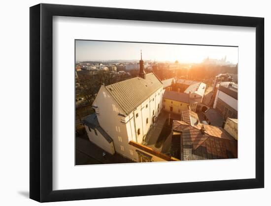 Top View of Historical Centre of Krakow, Poland.-De Visu-Framed Photographic Print