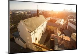 Top View of Historical Centre of Krakow, Poland.-De Visu-Mounted Photographic Print