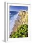 Top View of Ocean Waves Crashing on the High Cliffs of Azenhas Do Mar, Sintra, Portugal, Europe-Roberto Moiola-Framed Photographic Print