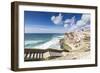 Top View of Perched Village of Azenhas Do Mar Surrounded by Crashing Waves of Atlantic Ocean-Roberto Moiola-Framed Photographic Print