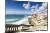 Top View of Perched Village of Azenhas Do Mar Surrounded by Crashing Waves of Atlantic Ocean-Roberto Moiola-Mounted Photographic Print