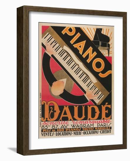 Top View of Piano Keyboard-null-Framed Art Print