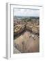 Top view of Piazza del Campo with the historical buildings and The Fonte Gaia fountain, Siena, UNES-Roberto Moiola-Framed Photographic Print