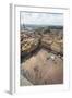 Top view of Piazza del Campo with the historical buildings and The Fonte Gaia fountain, Siena, UNES-Roberto Moiola-Framed Photographic Print