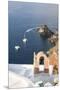 Top View of the Blue Aegean Sea from the Typical Village of Oia, Santorini, Cyclades-Roberto Moiola-Mounted Premium Photographic Print