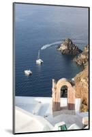 Top View of the Blue Aegean Sea from the Typical Village of Oia, Santorini, Cyclades-Roberto Moiola-Mounted Photographic Print