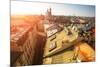 Top View of the Historical Centre of Krakow, Poland.-De Visu-Mounted Photographic Print