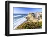 Top View of the Village of Azenhas Do Mar with the Ocean Waves Crashing on the Cliffs, Portugal-Roberto Moiola-Framed Photographic Print