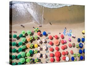 Top View of Umbrellas in a Beach-Gustavo Frazao-Stretched Canvas