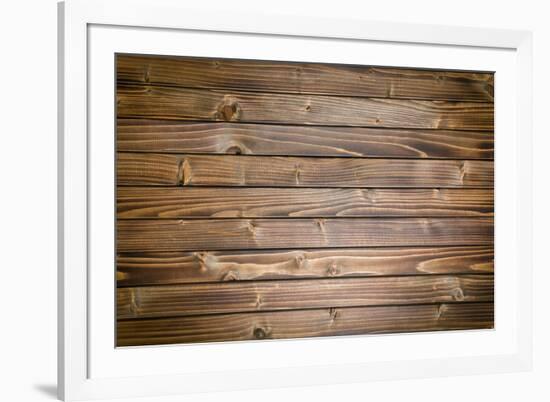 Top View of Vintage Wooden Background-jirkaejc-Framed Photographic Print