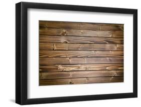 Top View of Vintage Wooden Background-jirkaejc-Framed Photographic Print