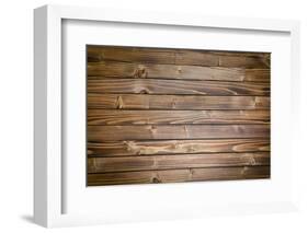 Top View of Vintage Wooden Background-jirkaejc-Framed Photographic Print